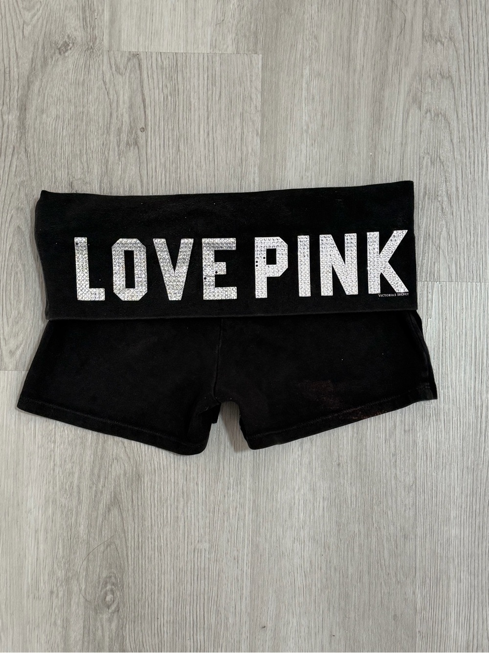 Y2K Trashy Chic VS Pink Foldover Mini Shorts